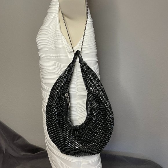 Black Mesh Shoulder Purse - Picture 2 of 4